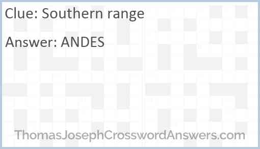 Southern range Answer