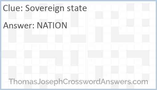 Sovereign state Answer