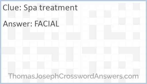 Spa treatment Answer