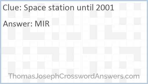 Space station until 2001 Answer