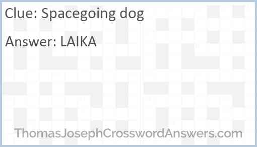 Spacegoing dog Answer