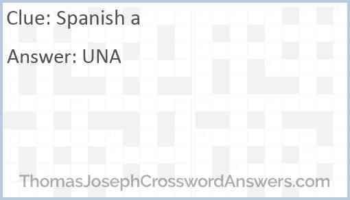 Spanish “a” Answer