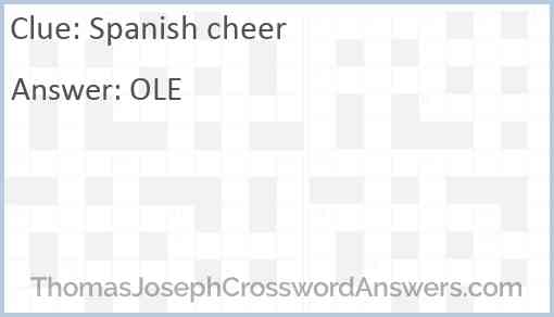 Spanish cheer Answer