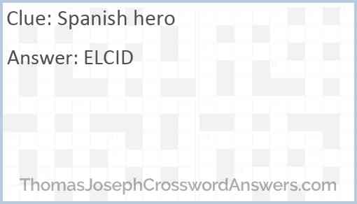 Spanish hero Answer