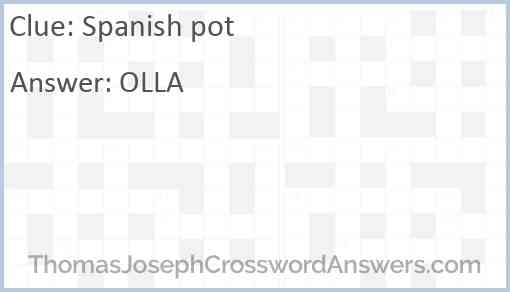 Spanish pot Answer