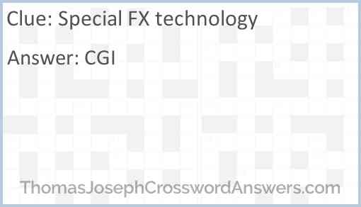 Special FX technology Answer