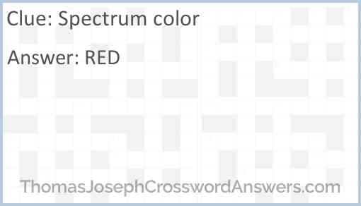 Spectrum color Answer