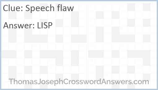 Speech flaw Answer