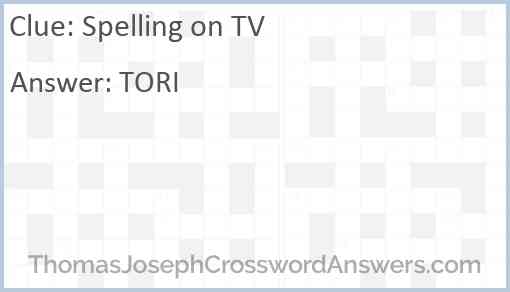 Spelling on TV Answer