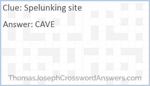Spelunking site Answer