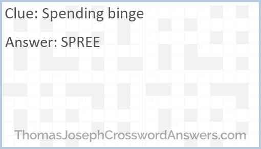 Spending binge Answer