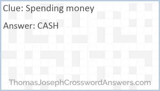 Spending money Answer