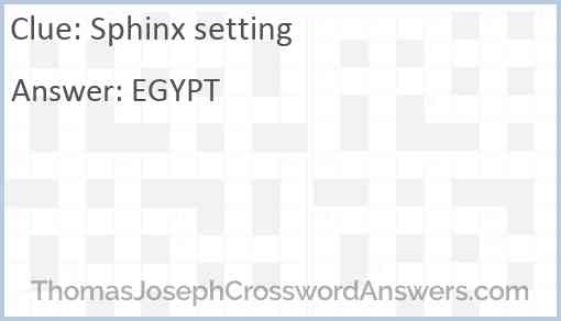 Sphinx setting Answer