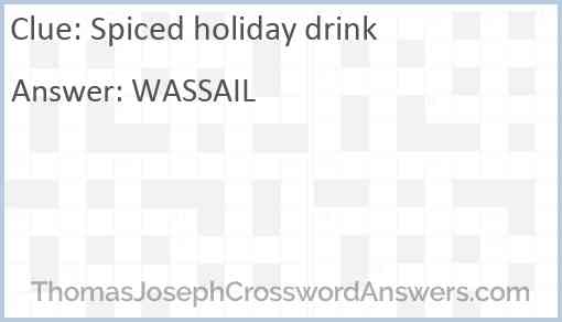 Spiced holiday drink Answer