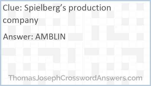 Spielberg’s production company Answer