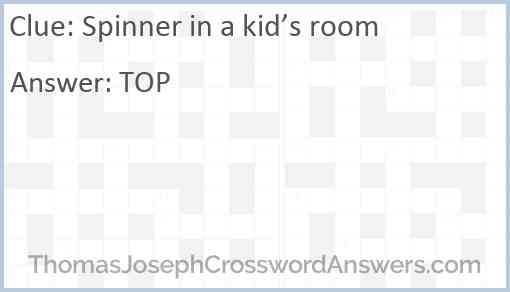 Spinner in a kid’s room Answer