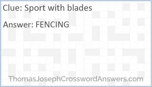 Sport with blades Answer