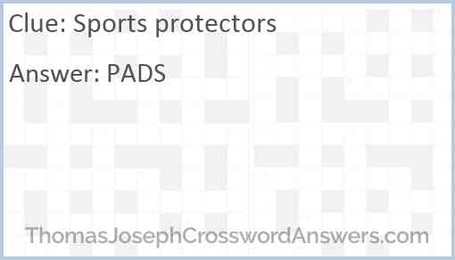 Sports protectors Answer