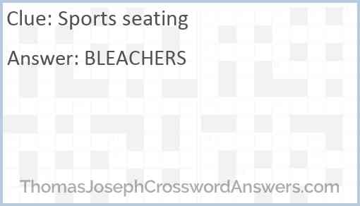 Sports seating Answer
