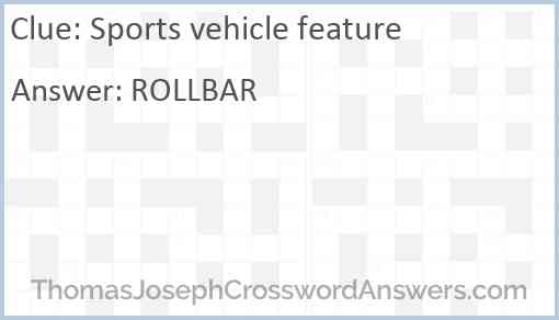 Sports vehicle feature Answer