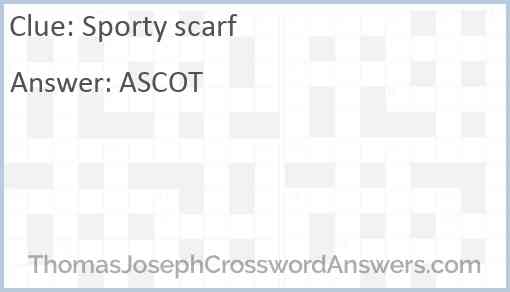 Sporty scarf Answer