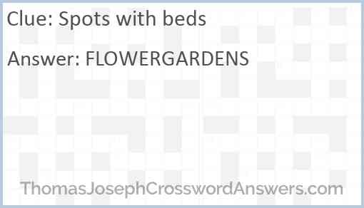 Spots with beds Answer