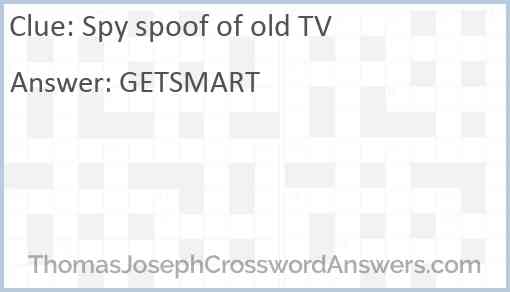 Spy spoof of old TV Answer