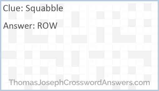Squabble Answer