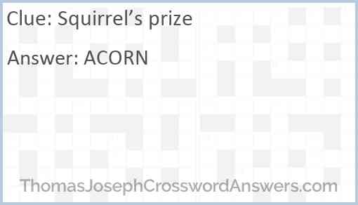 Squirrel’s prize Answer