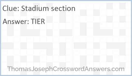 Stadium section Answer