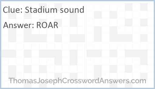 Stadium sound Answer