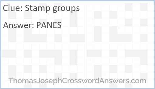 Stamp groups Answer