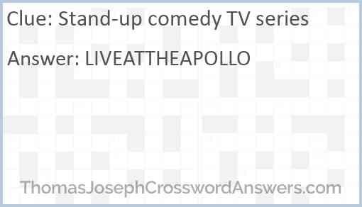 Stand-up comedy TV series Answer