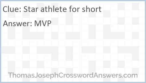 Star athlete for short Answer