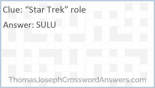 “Star Trek” role Answer
