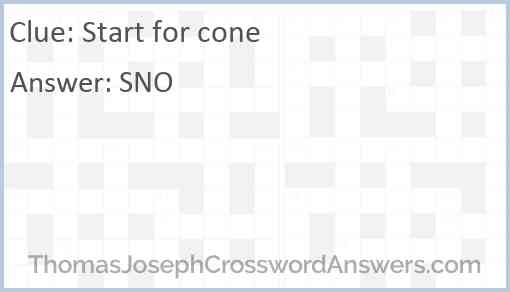 Start for cone Answer