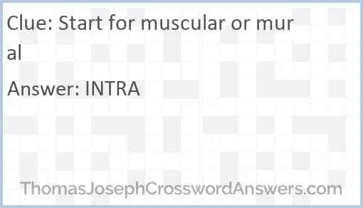 Start for muscular or mural Answer
