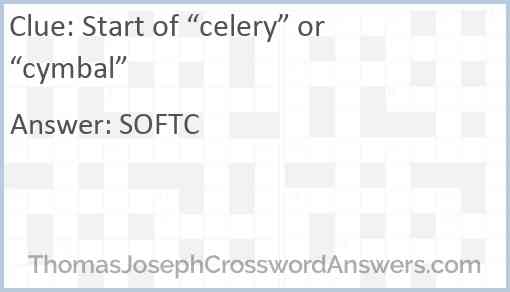 Start of “celery” or “cymbal” Answer