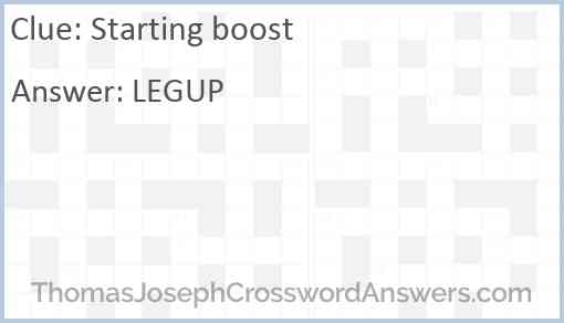 Starting boost Answer