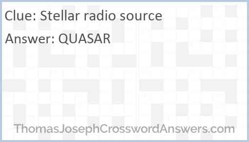 Stellar radio source Answer