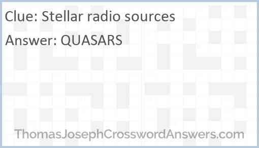 Stellar radio sources Answer