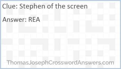 Stephen of the screen Answer
