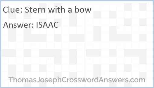 Stern with a bow Answer