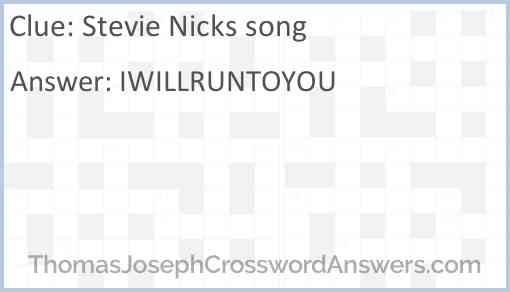 Stevie Nicks song Answer