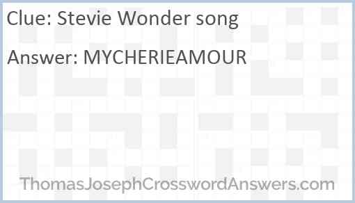 Stevie Wonder song Answer