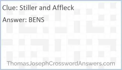 Stiller and Affleck Answer