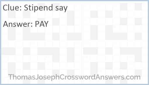 Stipend say Answer