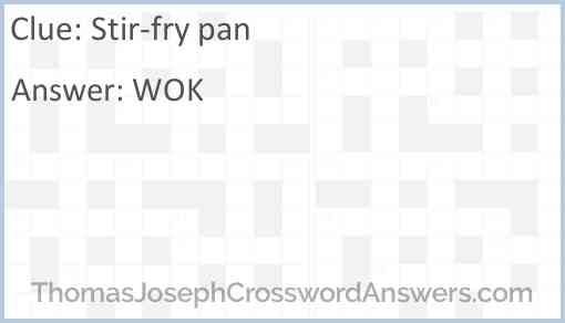 Stir-fry pan Answer
