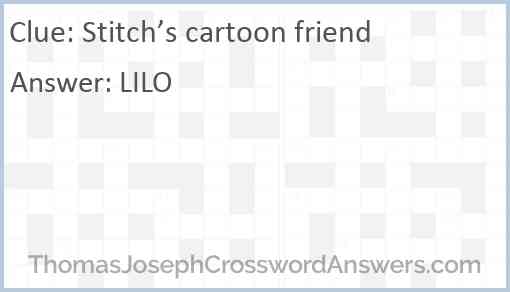 Stitch’s cartoon friend Answer