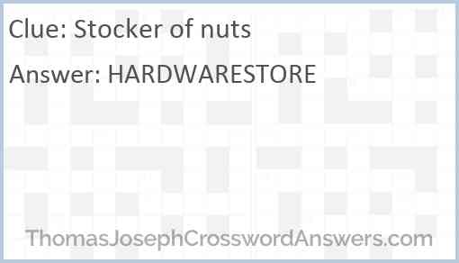 Stocker of nuts Answer